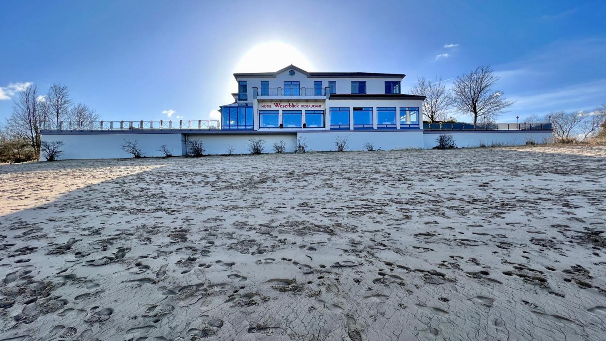 Gaestehaus Weserblick Am Weser-Sandstrand Berne Luaran gambar